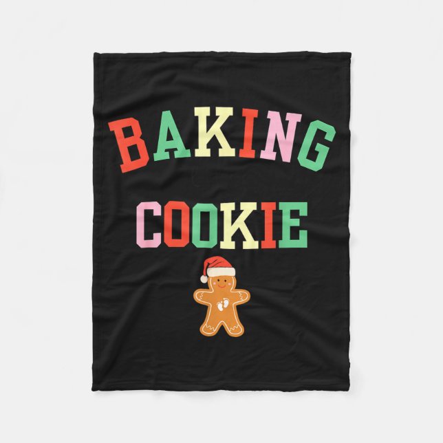Baking A Little Cookie Pregnant Christmas Mom To B Fleecedecke (Vorderseite)