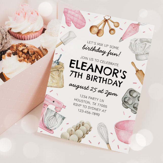 Baking Birthday Einladung Cupcake einladen (Von Creator hochgeladen)