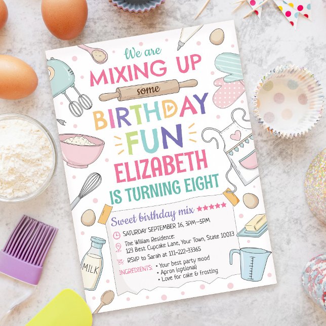 Baking Birthday Party Invitation (Créateur téléchargé)