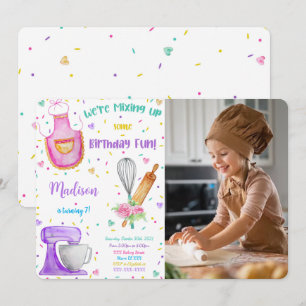 Baking Birthday Photo Invitation