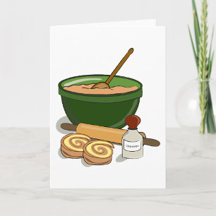 Baking Cinnamon Rolls Carte de voeux