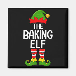 Baking Elf Xmas Matching Family Elf Squad Christma Magnet