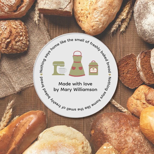 Baking From The Heart  Runder Aufkleber (Von Creator hochgeladen)
