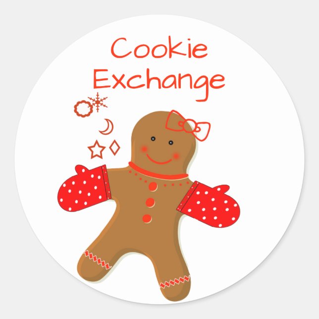 Baking Gingerbread Girl Umschlag Aufkleber (Vorderseite)