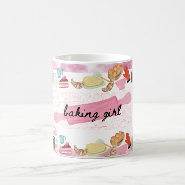 Baking girl style bakers mug theme kaffeetasse (Mittel)
