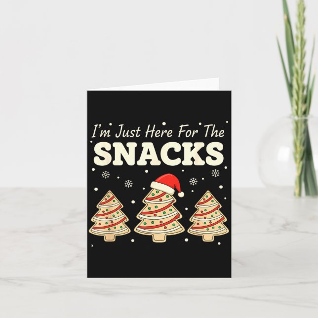 Baking I'm Just Here For The Snacks Christmas Cook Karte (Vorderseite)