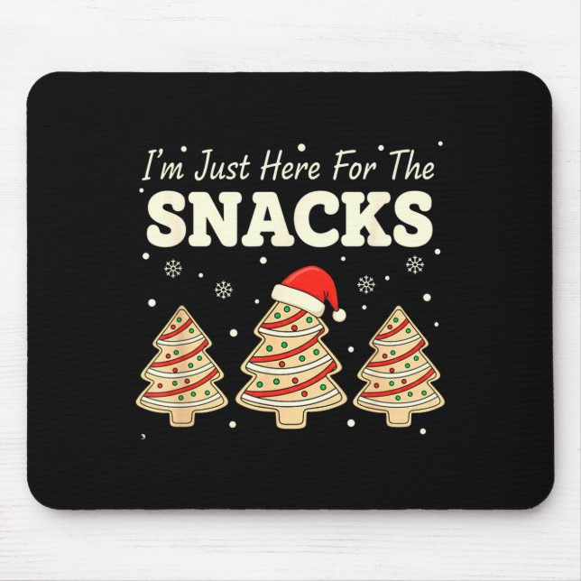 Baking I'm Just Here For The Snacks Christmas Cook Mousepad (Vorne)