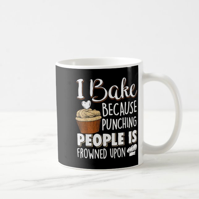 Baking Lover Punching People - Baker &amp; Cupcake Kaffeetasse (Rechts)