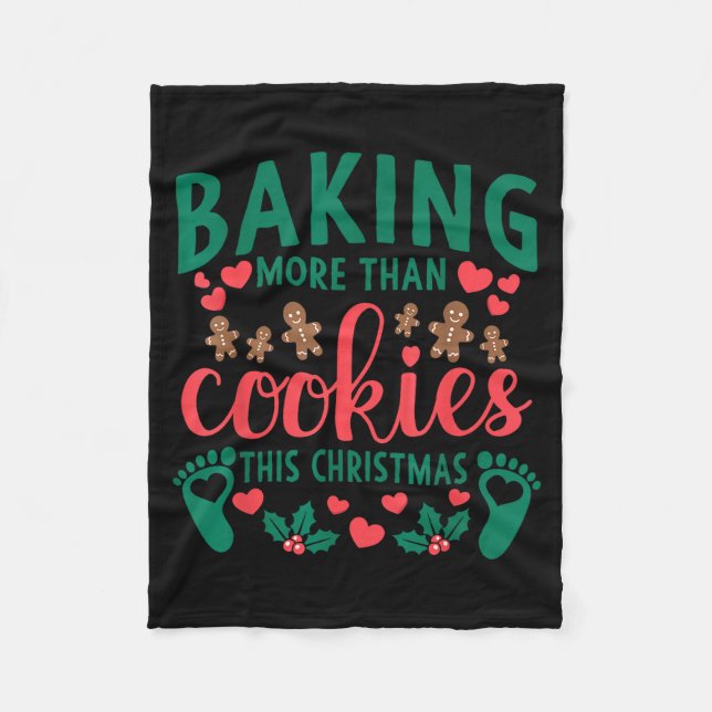 Baking More Than Cookies This Christmas Pregnant M Fleecedecke (Vorderseite)