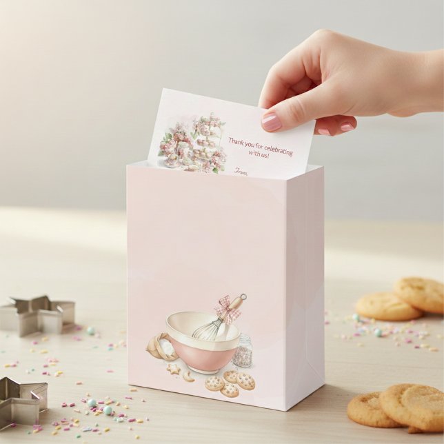 Baking Party Birthday Favor Thank You Insert Visitenkarte (Von Creator hochgeladen)