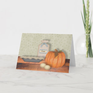 Baking Pumpkin Piech Note Card Karte