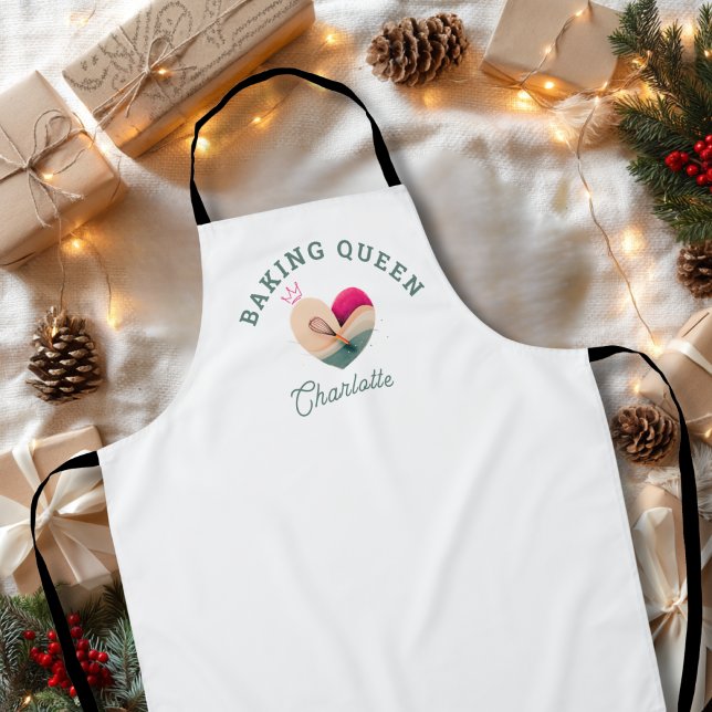 Baking-Queen oder -König - Herz - Maßgeschneidert Schürze (Baking Queen or King- Heart - Custom Apron)