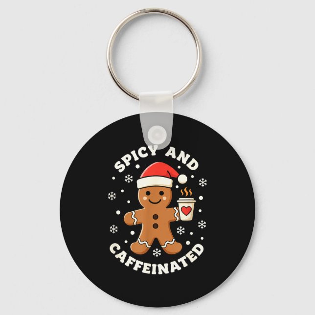 Baking Scy And Caffeinated Gingerbread Coffee Chri Schlüsselanhänger (Vorderseite)