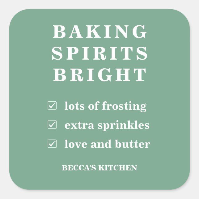 Baking Spirits Bright Aufkleber (Vorderseite)