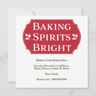 Baking Spirits Bright Keks Einladung