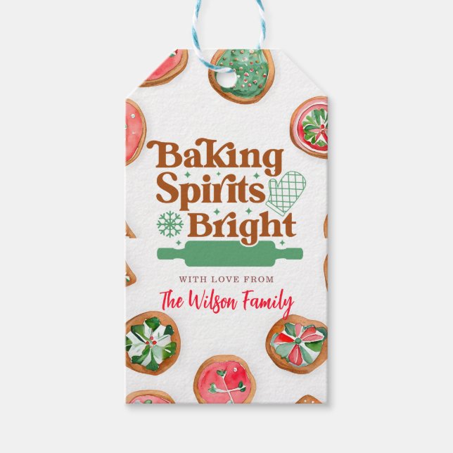 Baking Spirits Bright Pink Cookie Tausch  Geschenkanhänger (Vorderseite)