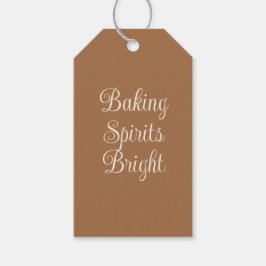 Baking Spirits Bright | Reicher Ingwerkuchenbraun  Geschenkanhänger
