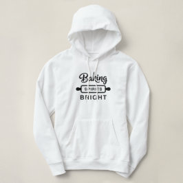 Baking Spirits Bright Schwarz-Weiß-Weihnachten Hoodie