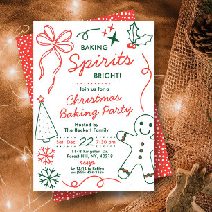 Baking Spirits Bright   Weihnachtsplätzchen-Tausch Einladung