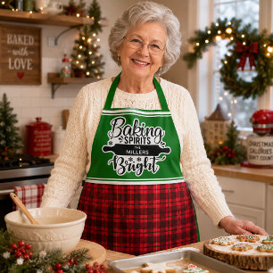 Baking Spirituosen Bright Custom Christmas Schürze
