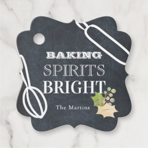 Baking Sprites Bright Holiday Chalkboard Geschenkanhänger