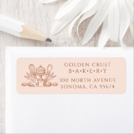 Baking Utensils Baker Bakery Return Address Label