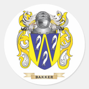 Bakker Wappen (Familienwappen) Runder Aufkleber