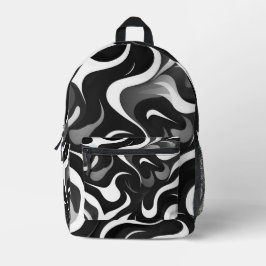 Bakkpack - Schwarzweiß Bedruckter Rucksack