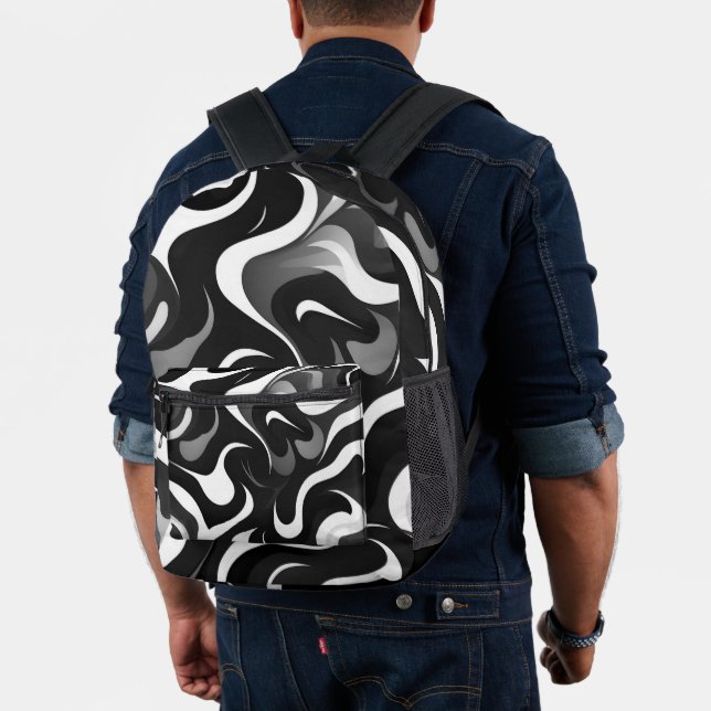 Bakkpack - Schwarzweiß Bedruckter Rucksack (Insitu (Modell))
