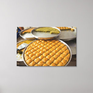 Baklava-Dessert auf dem Markt Leinwanddruck