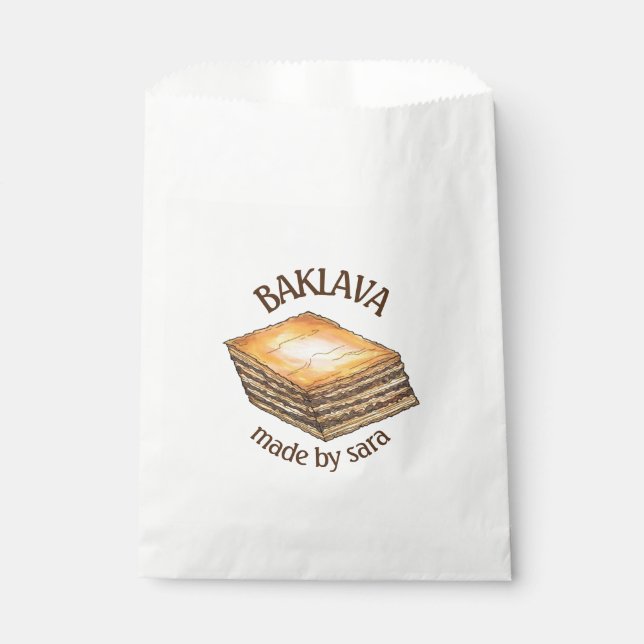 Baklava Dessert Konditorei Griechische Bäckerei he Geschenktütchen (Vorderseite)