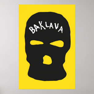 Baklava Japanisch Abstrakt Bauhaus Formel Modern Poster