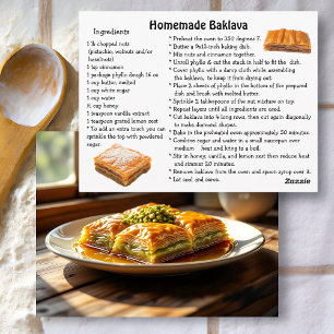 Baklava-Rezeptkarte Postkarte