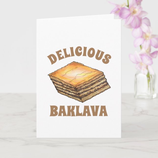Baklava Sweet Filo Honey Nachtisch Konditorei Grie Karte (Orchidee)