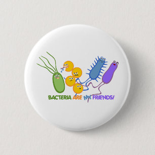 Bakterielle Freunde Button