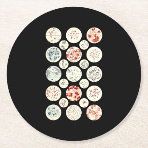 Bakterien aus der Mikrobiologie winzig Runder Pappuntersetzer