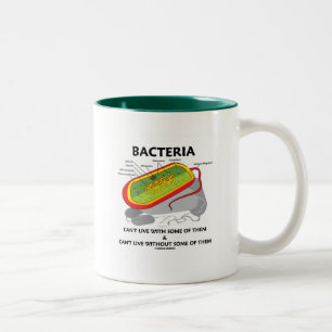 Bakterien können nicht mit einigen von ihnen lebe zweifarbige tasse