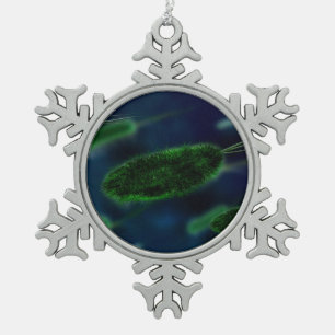 Bakterien-Mikroben Schneeflocken Zinn-Ornament
