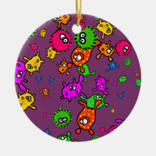 Bakterien-Tapete Keramik Ornament