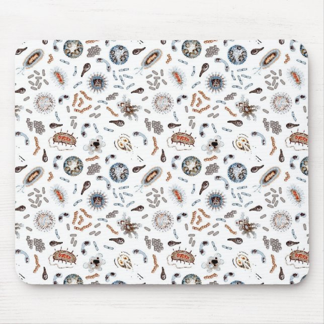 Bakterien u. Virus-Muster Mousepad (Vorne)