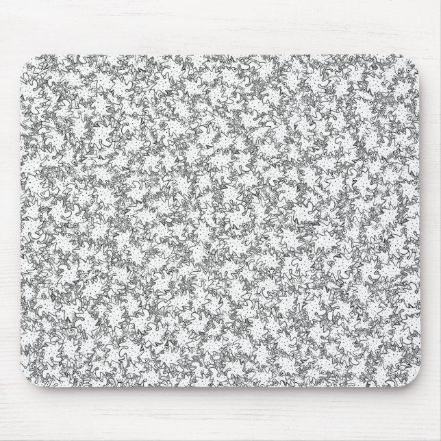 Bakterien zeichnend Schwarz-Weiß-Muster Mousepad (Vorne)
