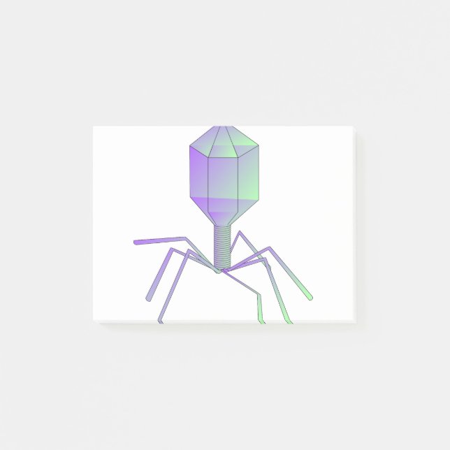 Bakteriophage Post-it Klebezettel (Vorderseite)