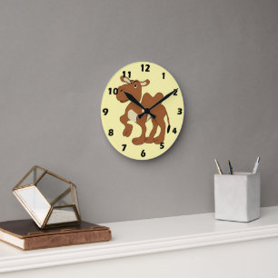 Baktriankamel-Design Runde Wanduhr