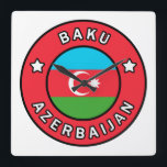 Baku Aserbaidschan Quadratische Wanduhr<br><div class="desc">Baku Aserbaidschan</div>