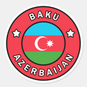 Baku Aserbaidschan Runder Aufkleber