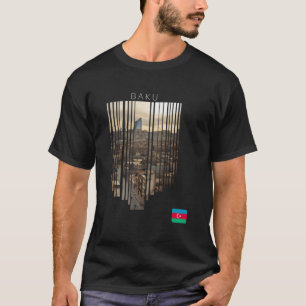 Baku-Aserbaidschanische Flagge T-Shirt