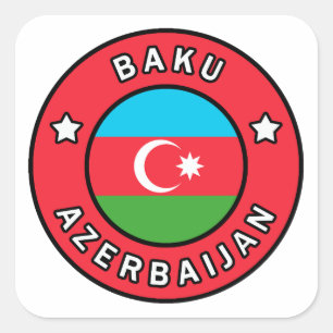 Baku Aserbaijan Quadratischer Aufkleber