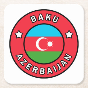 Baku Aserbaijan Rechteckiger Pappuntersetzer