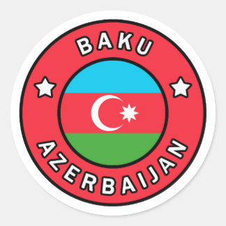 Baku Aserbaijan Runder Aufkleber