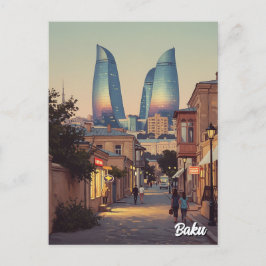 Baku Aserbaijan Travel Postkarte